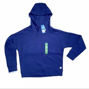 Spalding Quilted Hooded Sweatshirt | Blue | L